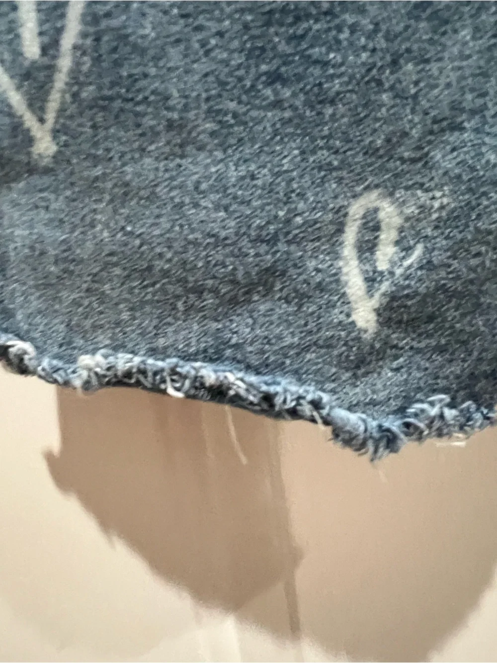 No Boundaries Blue Denim Jeans with White Heart Print